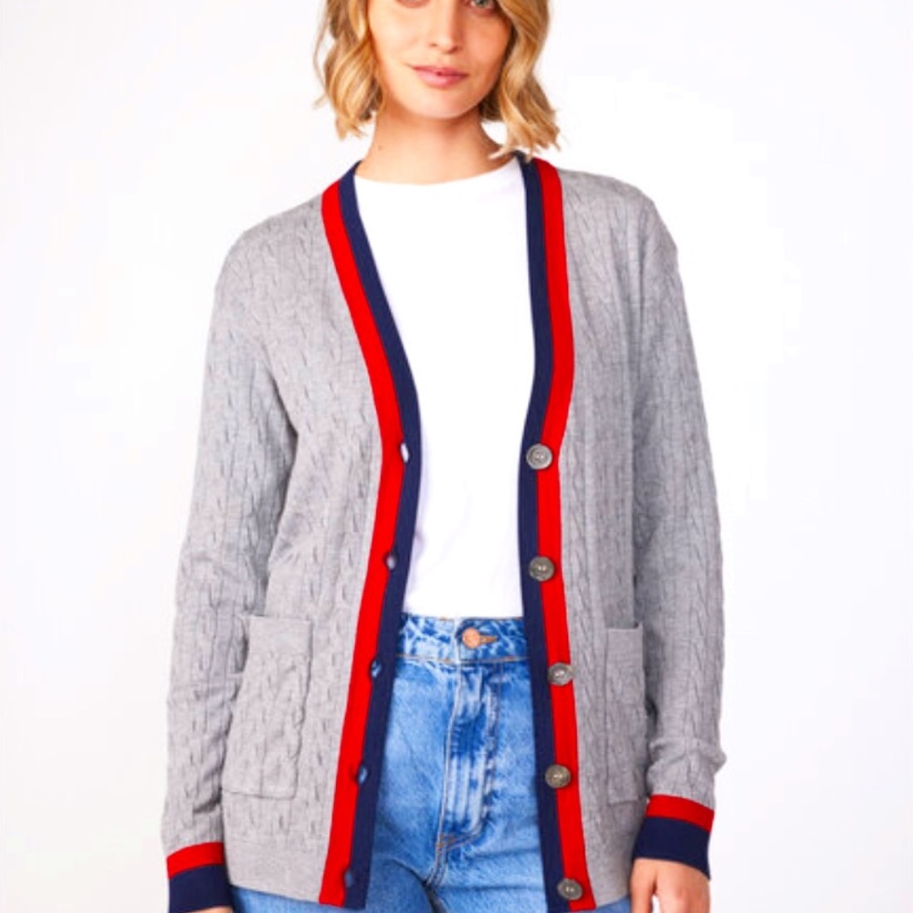 J. SOCIETY Grey Pocketed Cardigan.